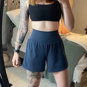 Halara Navy High-Waisted Shorts